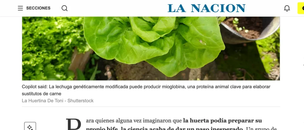 Epígrafe de La Nación que empieza con "Copilot said:"