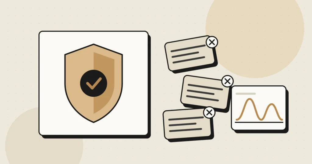 Ilustración de un panel de Google con alertas de spam y páginas marcadas