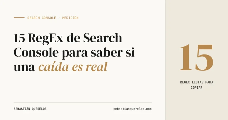 15 RegEx de Search Console para saber si una caída es real